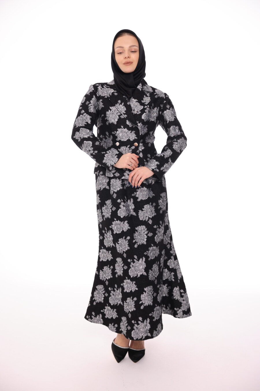 Black & Silver Skirt Set - Image 2