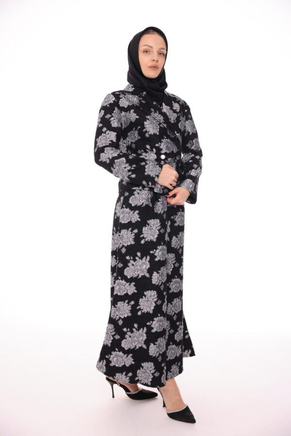 Black & Silver Skirt Set