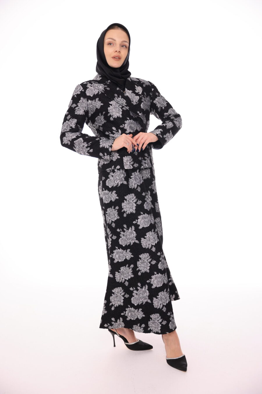 Black & Silver Skirt Set - Image 3