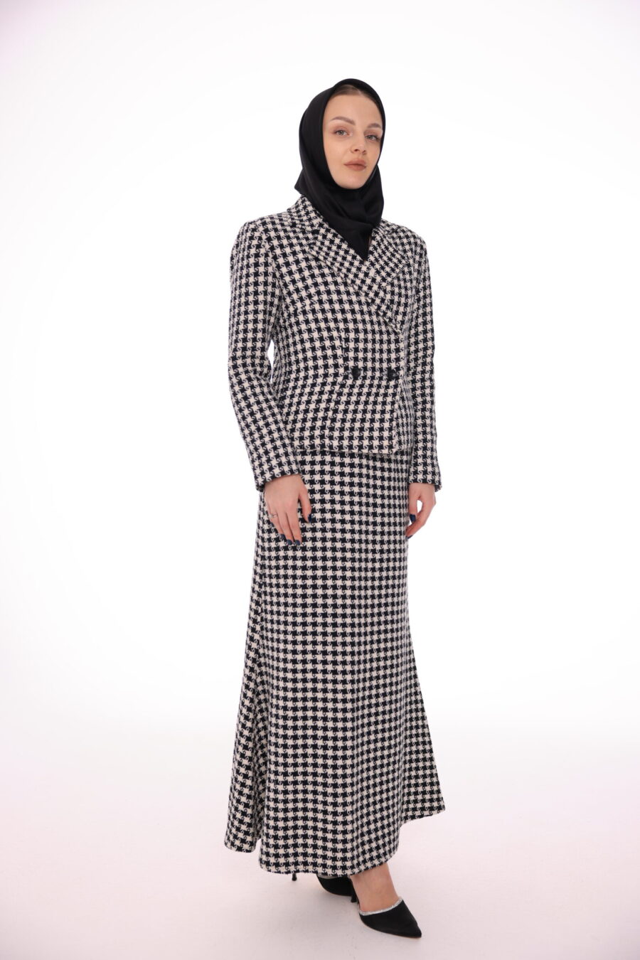 Black & White Skirt Set