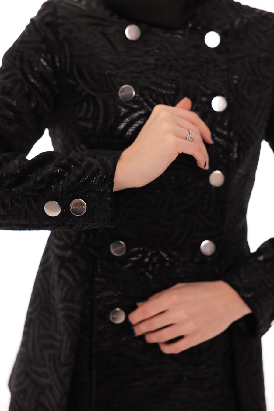 Black Jacquard Blazer - Image 3