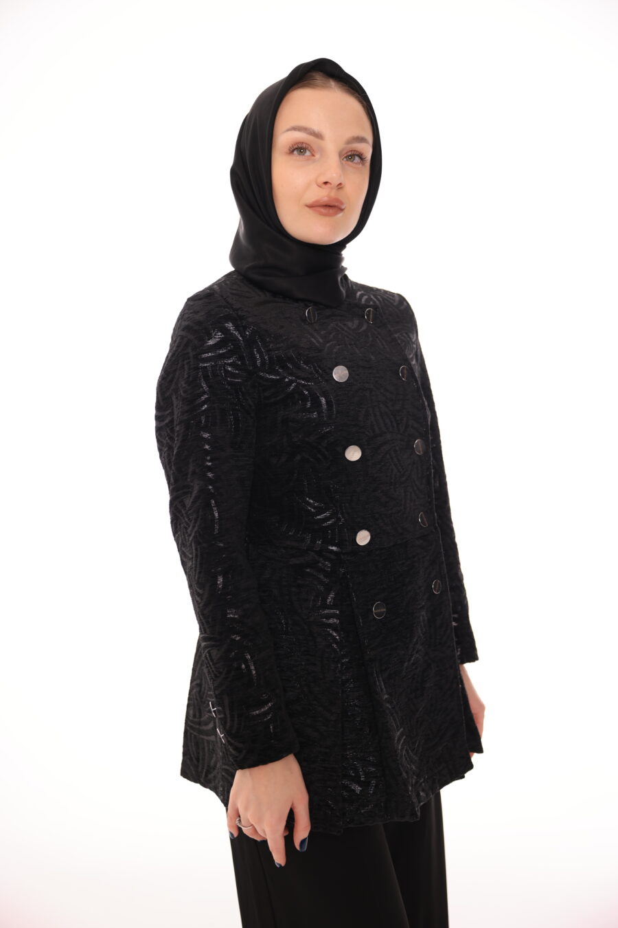 Black Jacquard Blazer - Image 6