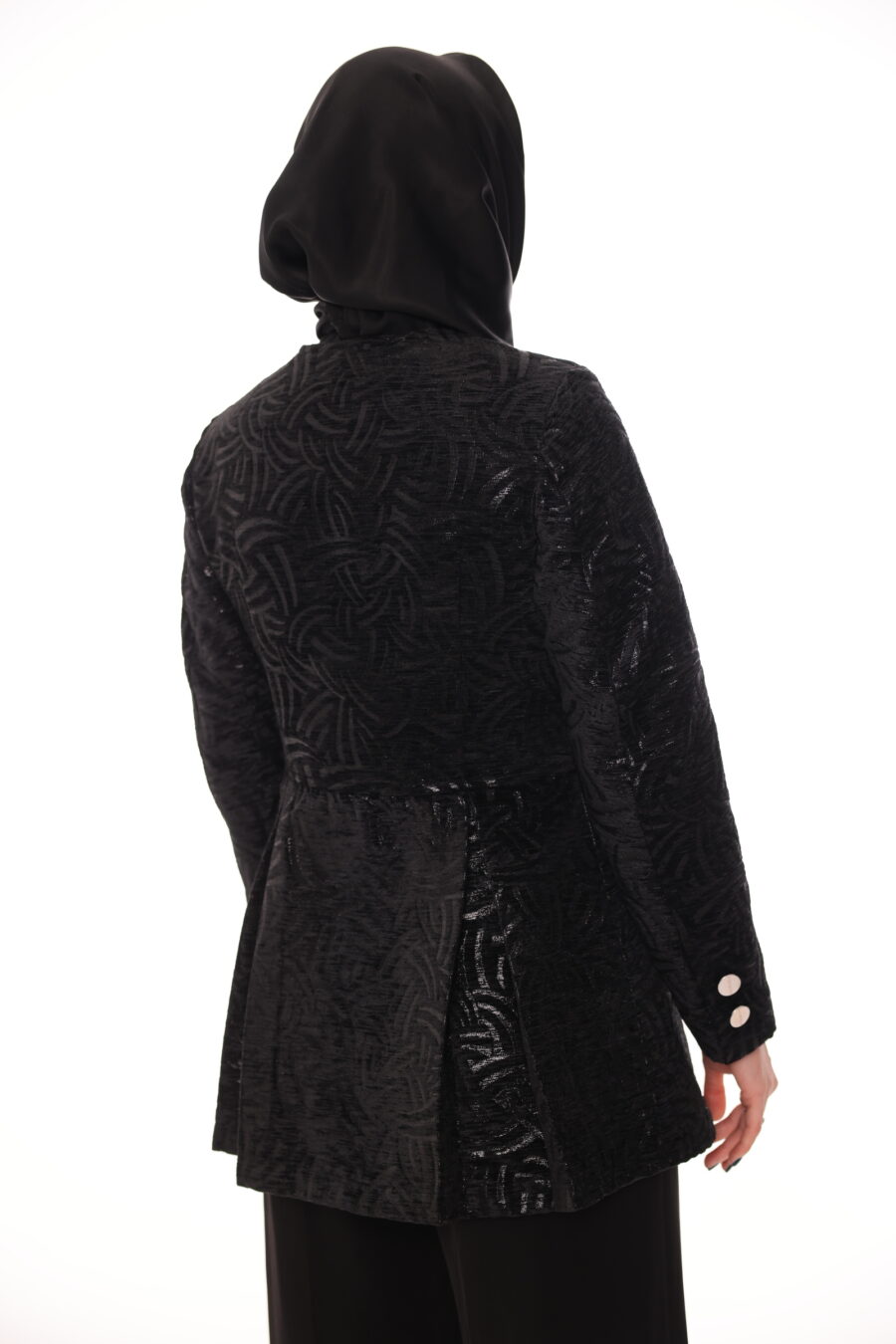 Black Jacquard Blazer - Image 7