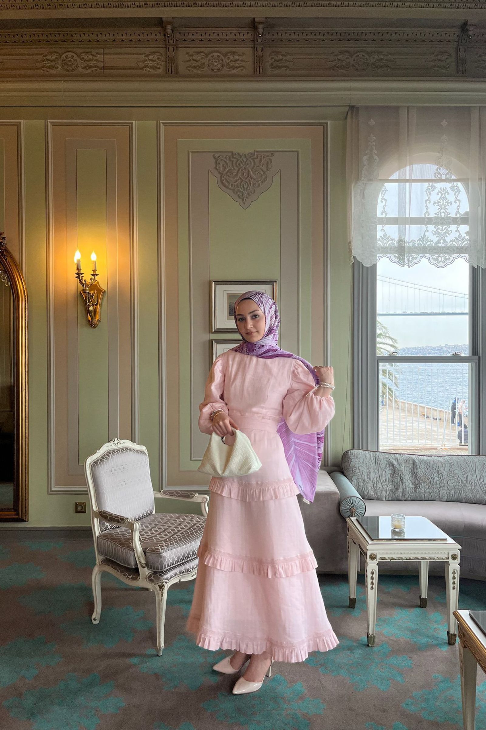 Baby Pink Cotton Linen dress