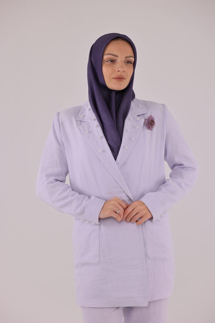 Lilac Summer Pant Coat - Image 2