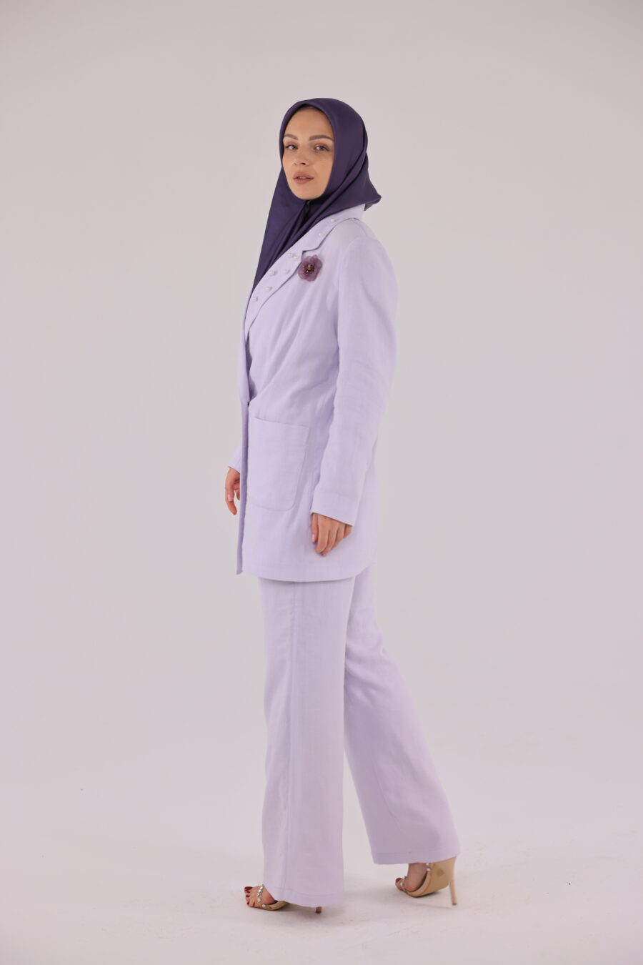 Lilac Summer Pant Coat - Image 5
