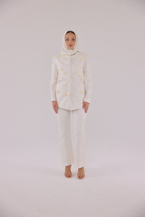 Cream Classic Pant Set