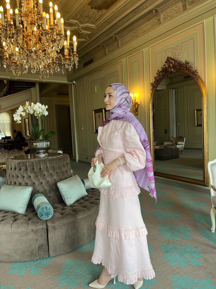 Baby Pink Cotton Linen dress - Image 4