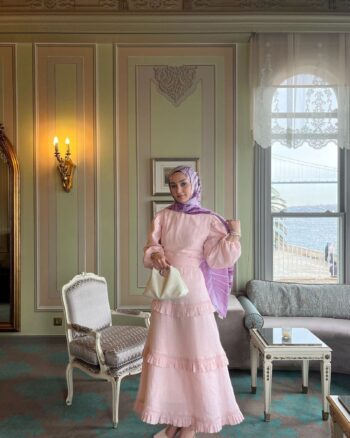 Baby Pink Cotton Linen Dress