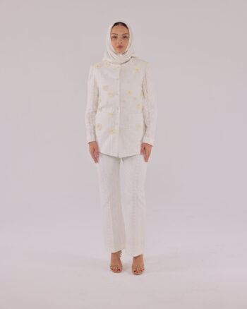 Cream Classic Pant Set