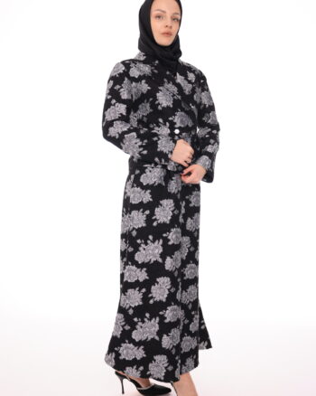 Black & Silver Skirt Set